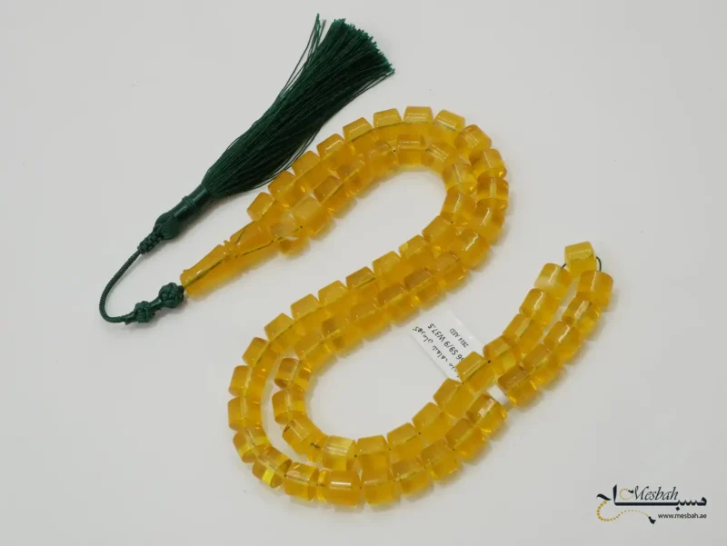 مسباح كهرمان شفاف منمش